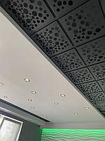 Кассета металлическая декоративная армстронг для подвесного потолка 600х600 Серая RAL 7016
