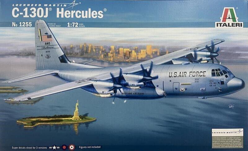 C-130J HERCULES. Збірна модель військово-транспортного літака у масштабі 1/72. ITALERI 1255