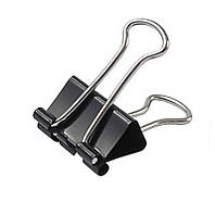 Біндер затискач для паперу Axent (19 мм, упаковка 12 штук, метал, чорний) 4401-A