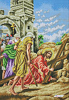 В687 Ісус падає перший раз під хрестом (Хресна дорога), набір для вишивки бісером