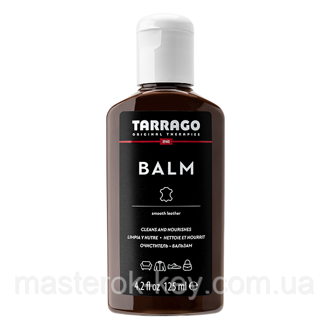 Бальзам-очисник для гладкої шкіри та шкіри рептилій, Tarrago Leather Care Balm 125 мл темно-коричневий