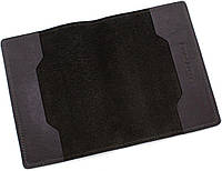 Чёрная кожаная обложка для паспорта Grande Pelle 252610 высокое качество
