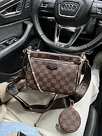 LV Multi Pochette Brown Black женские сумочки и клатчи высокое качество