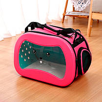 Сумка-переноска для котів і собак Taotaopets 255509 Pink на плече, фото 3