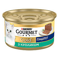 Влажный корм GOURMET Gold (Гурмэт Голд) для взрослых кошек паштет с кроликом 85 г (7613033728747)