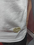 Жіноча біла футболка кишеня, фото 4