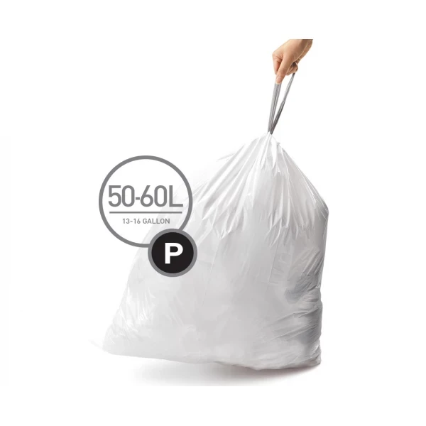 Мішки для сміття міцні із зав`язками 50-60л SIMPLEHUMAN