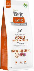 Сухий корм для собак середніх порід Brit Care Hypoallergenic Adult Medium Breed гіпоалергенний (ягня) 12 кг