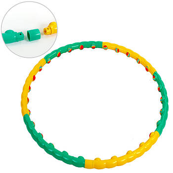 Обруч масажний Хула-хуп розбірний (6 частин, 30 м'яких кульок, 99см) MS 0088-1