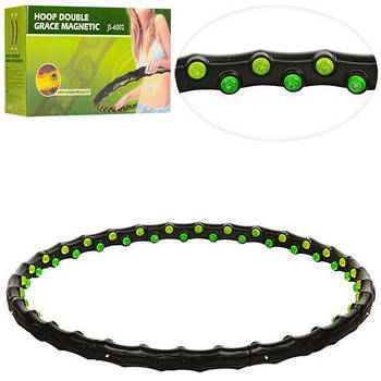 Обруч масажний Хула-хуп розбірний (8 частин, 64 масажних частин, 98см) MS 0455