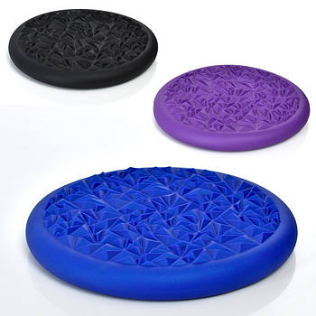 Подушка-диск, що балансує для йоги (3 кольори, діаметр 33см, масажна, 800г) MS 1651-4