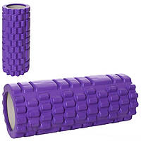 Массажный ролик для йоги (ЕVA, размер 33-14см) MS 0857-V фиолетовый