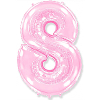 Фольгована кулька цифра рожева 8 40" Flexmetal уп