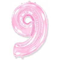 Фольгована кулька цифра рожева 9 40" Flexmetal уп