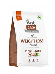 Сухий корм для собак із зайвою вагою Brit Care Dog Hypoallergenic Weight Loss гіпоалергенний (кролик) 3 кг