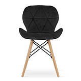 Стілець Lago велюровий (чорний), фото 2