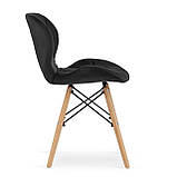 Стілець Lago велюровий (чорний), фото 5