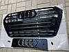 Решітка радіатора Audi A4 B9 стиль S4 (чорна) Black Optics Package, фото 7