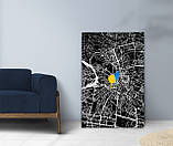 Патріотична картина на полотні для сучасного інтер'єру Карта Львова. Сучасний тренд!, фото 2