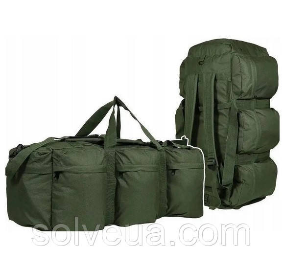 Тактичний Рюкзак-Сумка 2в1 Mil-Tec Combat Duffle Bag Tap 98л 85 x 34 x 29 см Олива 13846001.solve
