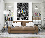 Патріотична картина на полотні для сучасного інтер'єру Карта Львова. Сучасний тренд!, фото 3