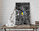 Патріотична картина на полотні для сучасного інтер'єру Карта Львова. Сучасний тренд!, фото 4