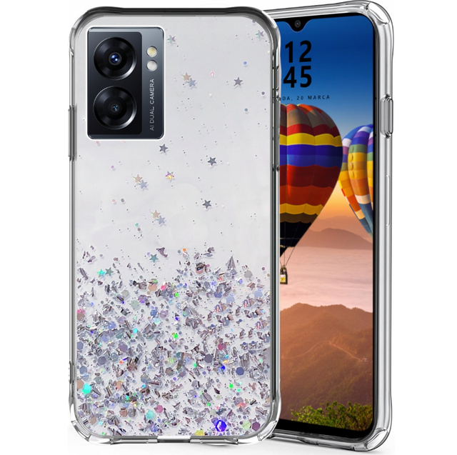 Блестящий чехол с серебряной фольгой Vivo Y55s 5G 