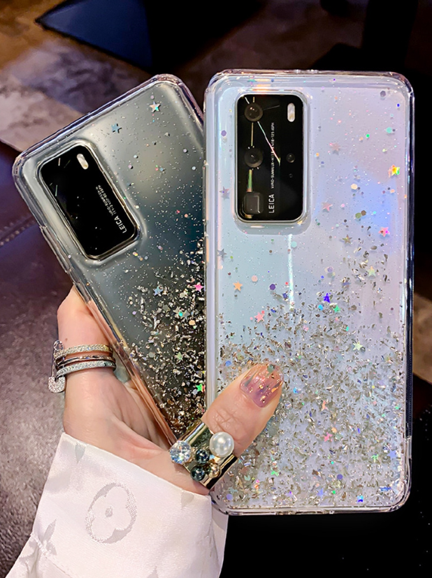 Блестящий чехол с серебряной фольгой Vivo Y55s 5G 