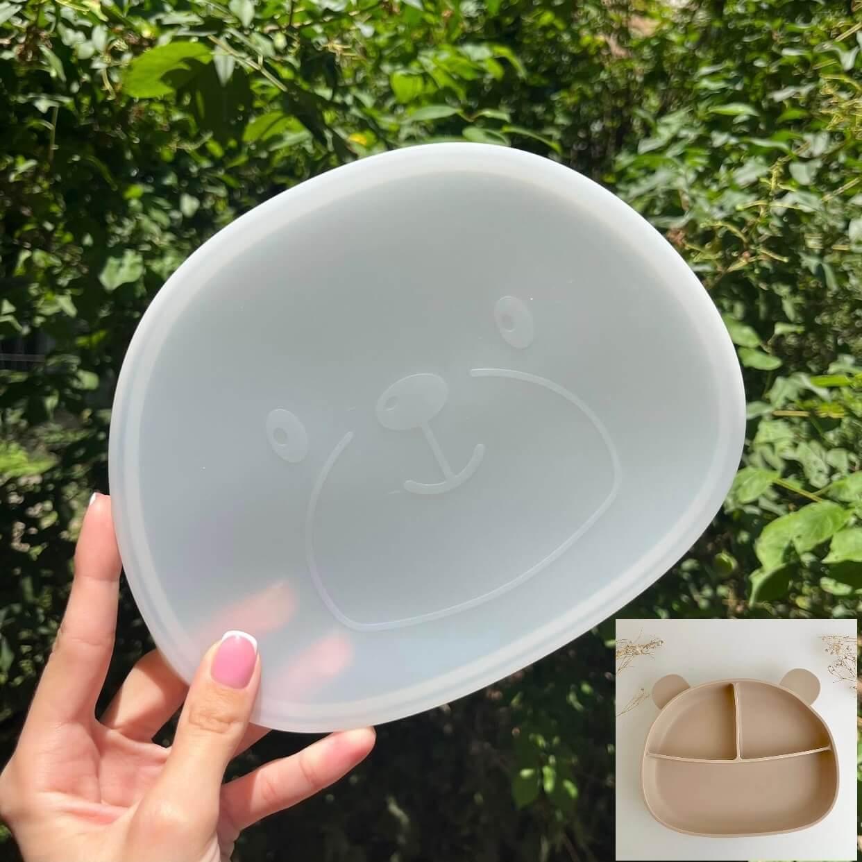 Кришка ВЕДМЕДИК силіконова для трисекційної тарілки, фото 1