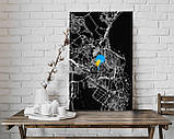Мінімалістичний малюнок на полотні Карта Одеси. Стильний акцент сучасного інтер'єру!, фото 7