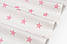 Ранфорс шириною 240 см "Однакові зірки 3 см" рожеві на білому №2014, фото 3
