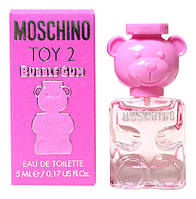 Женские мини духи парфюм оригинал Moschino Toy 2 Bubble Gum 5 мл, роскошный цветочный легкий аромат