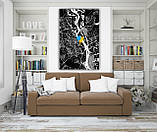 Мінімалістична картина на холсті Карта Києва. Стильний акцент сучасного інтер'єру!, фото 3