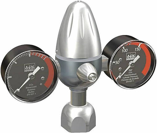 CO2 редуктор, Dennerle CO2 Druckminderer Evolution Quantum. Редуктор із манометром для визначення тиску, фото 1