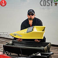 Прикормовий кораблик для риболовлі Фортуна (34000 mAh) з GPS автопілотом і Ехолотом. Жовтий