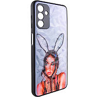 TPU+PC чехол Prisma Ladies для Samsung Galaxy A24 4G с креативным принтом Rabbit