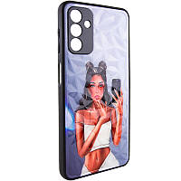 TPU+PC чехол Prisma Ladies для Samsung Galaxy A24 4G с креативным принтом Black in White