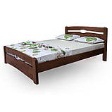 Ліжко Кароліна з підніжкою 140 х 200 см (горіх темний), фото 2