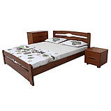 Ліжко Кароліна з підніжкою 140 х 200 см (горіх темний), фото 3
