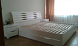 Ліжко Марія Люкс 160 х 200 см + 4 ящики (біла), фото 2