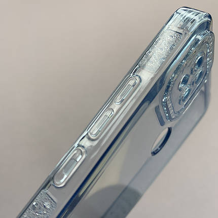 Чохол для Xiaomi Redmi 9С силіконовий чохол з блискучою рамкою на телефон сяомі редмі 9с блакитний l6t, фото 3