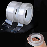Липка нано стрічка 5 м Ivy Grip Tape двосторонній багаторазовий скотч надміцна без слідів, фото 10