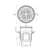 Трап ANIplast з вертикальним випуском 110 мм, з решіткою 15х15 см TA1710EU