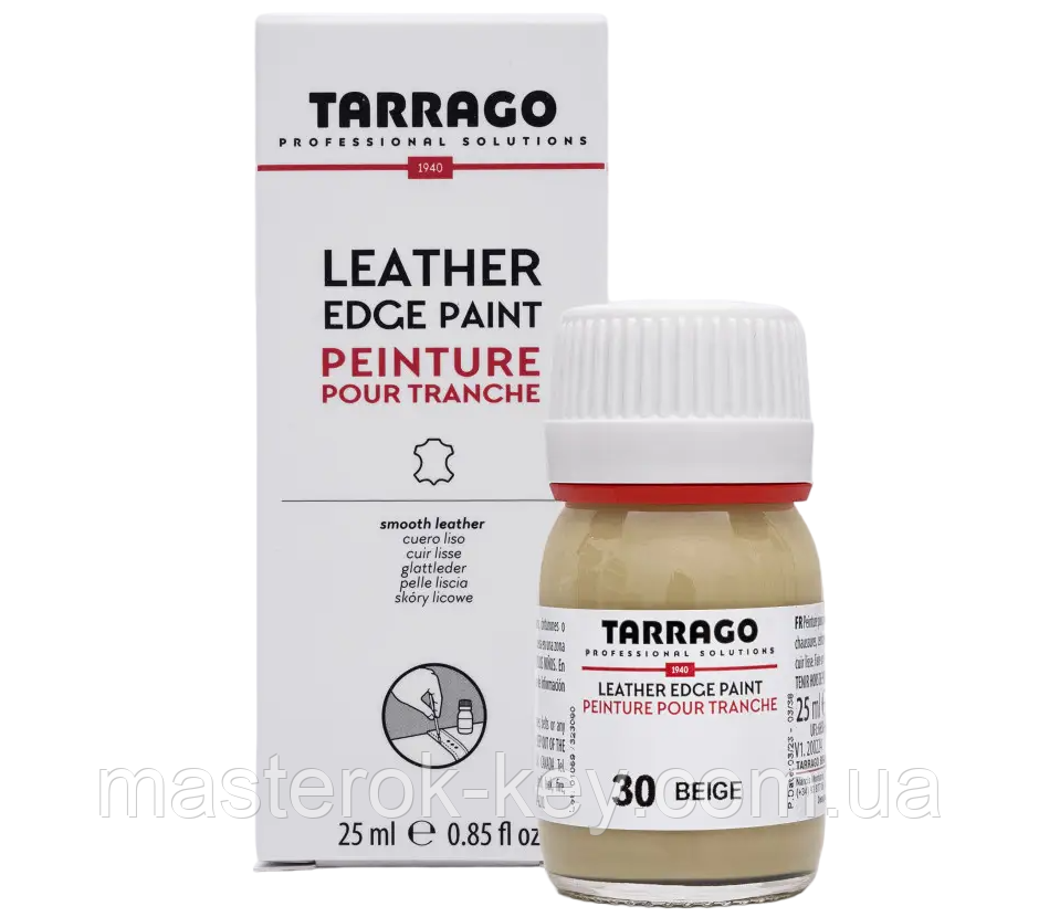 Фарба для урізів Tarrago Leather Egde Paint 25 мл колір Бежевий (30)