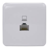 Розетка компьютерная RJ45 cat5e UTP Lezard Viola Белый