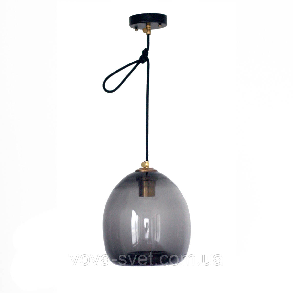 Світильник підвісний Loft Steampunk [ Pendant Bubble Colorglass Black ]