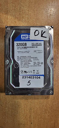 Жорсткий диск Вінчестер HDD 320 Gb / Гб Western Digital Caviar Blue WD3200AAKX 3.5" SATA3 No 231403104, фото 1