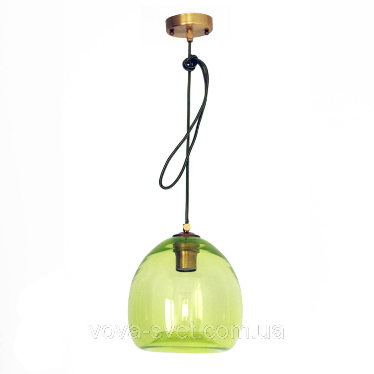 Світильник підвісний Loft Steampunk [ Pendant Bubble Colorglass Green ]