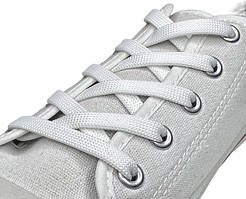 Шнурки для взуття плоскі 70см (8мм) 36пар/уп Білий