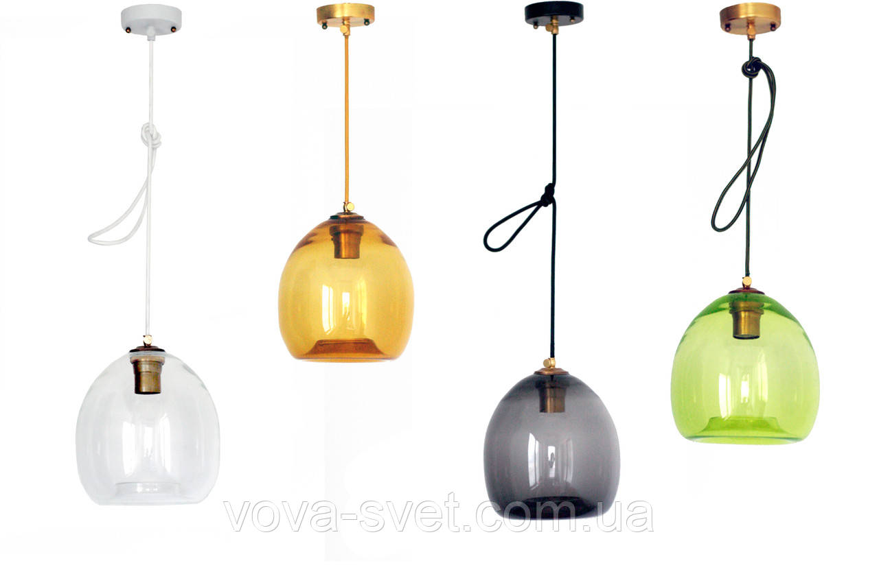 Светильник подвесной Loft Steampunk [ Pendant Bubble Colorglass Orange ] - фото 3 - id-p323477618